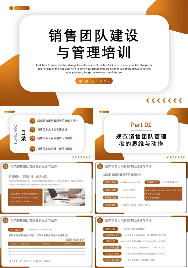 企业销售团队建设与管理培训PPT