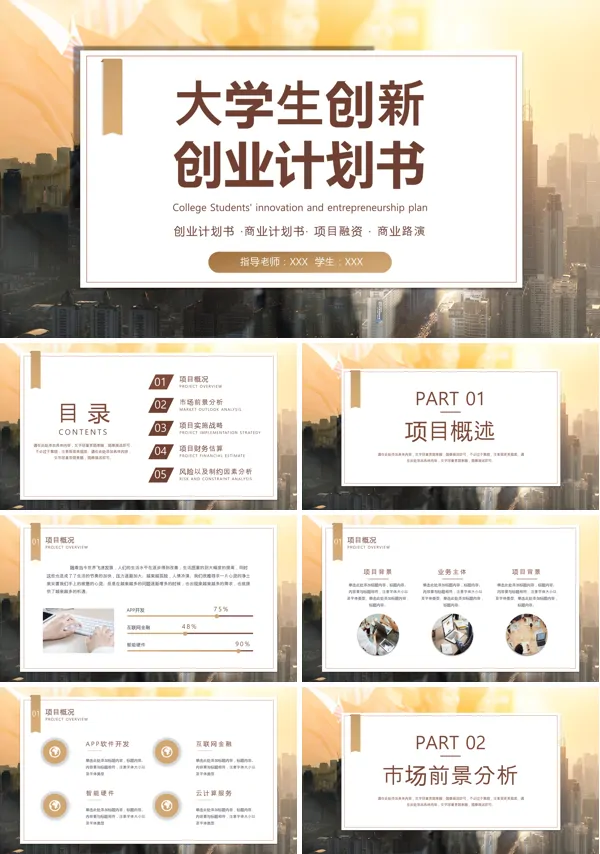 大学生创新创业项目计划书PPT