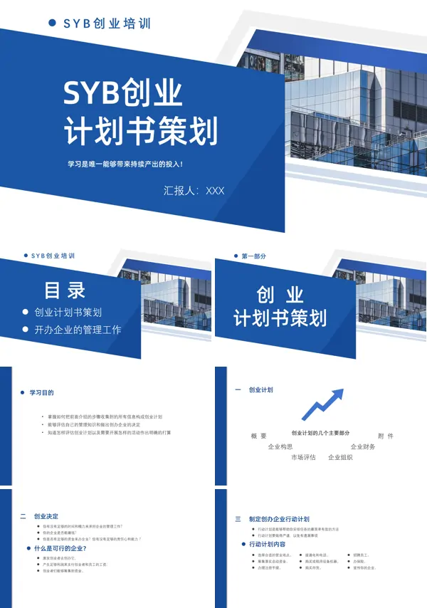 SYB创业计划书PPT课件]