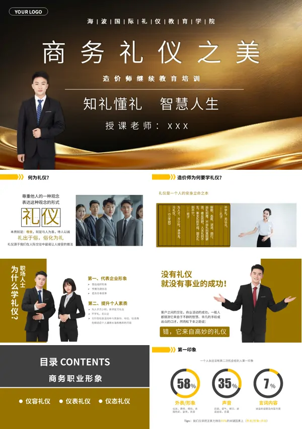 职场商务礼仪培训PPT含讲稿