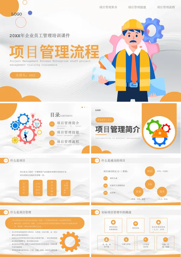 企业员工管理培训项目管理流程PPT课件