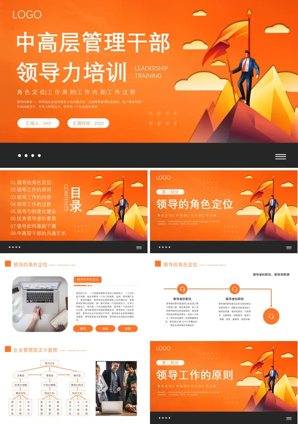 企业中高管理层培训课程PPT模板含讲稿
