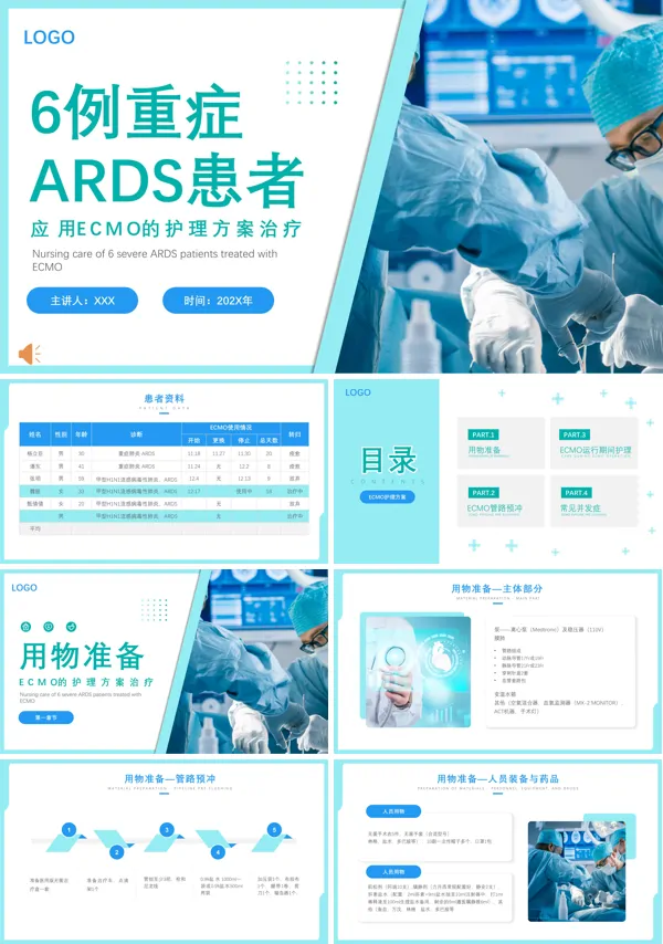 ARDS护理治疗护理培训PPT模板