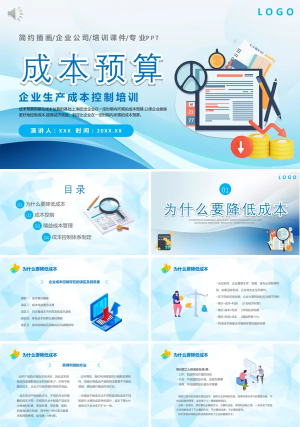 生产成本预算培训学习PPT课件免费下载
