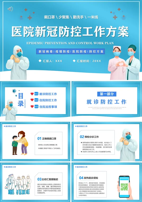 医院新冠防控工作方案与应急预案PPT