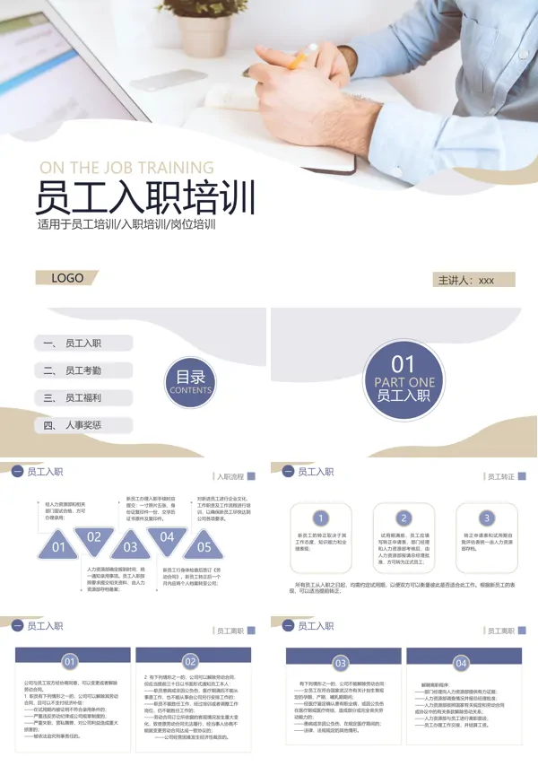 新员工入职培训PPT下载模板