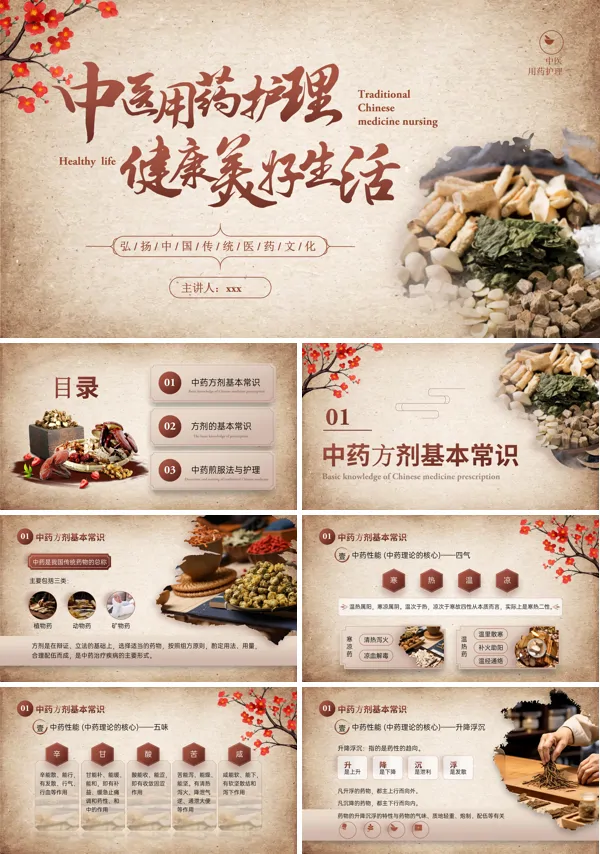 中医护理培训课件PPT模板