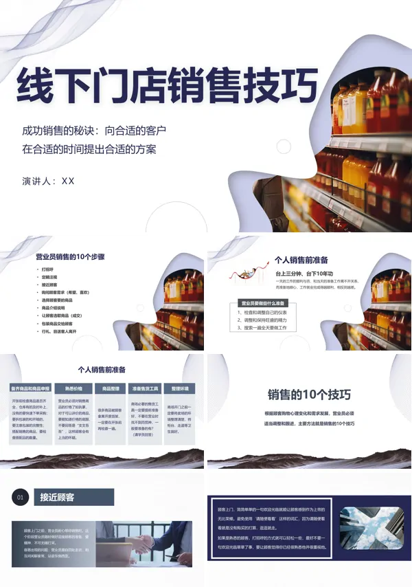 线下门店销售技巧培训课件PPT模板