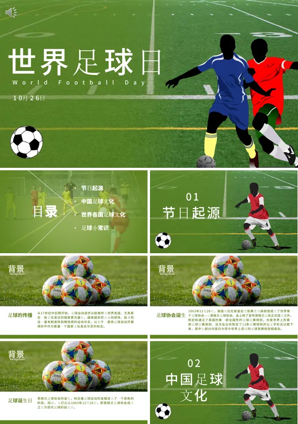 文化介绍世界足球日PPT课件