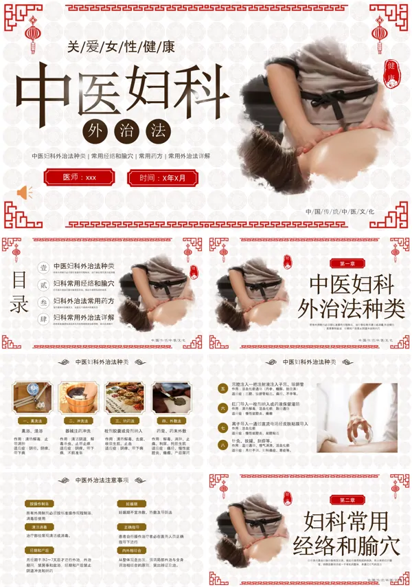 中医妇科外治法PPT模板