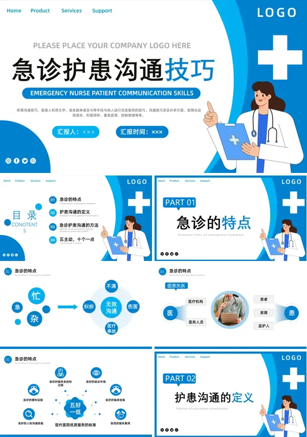 护患沟通技巧知识培训PPT模板
