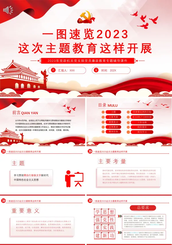 一图速览2023这次主题教育这样开展PPT专题党课