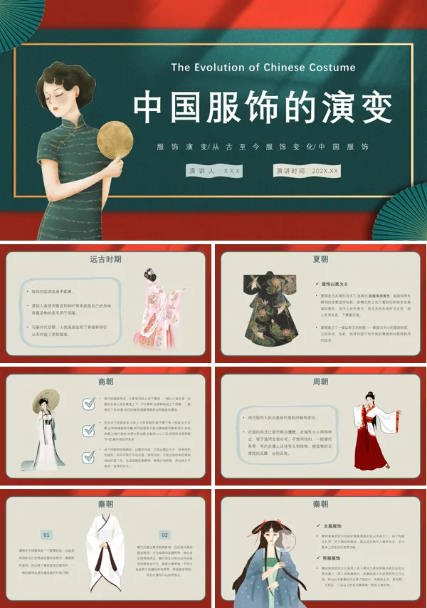 中国文化之中国服饰的演变PPT课件
