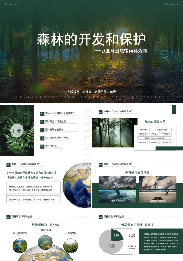 人教版高中地理必修三-2.2-森林的开发与保护PPT课件