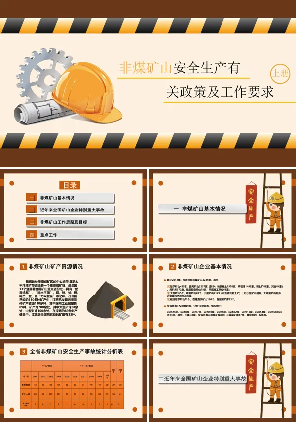 非煤矿山安全生产有关政策及工作要求PPT