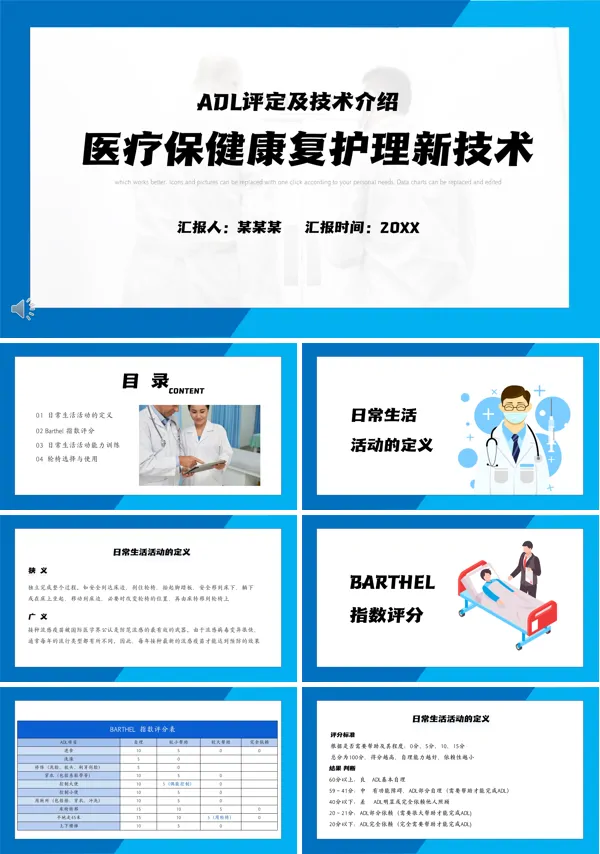 ADL评定及技术介绍PPT下载课件