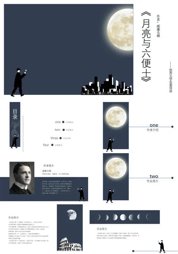 《月亮与六便士》名著导读读后感PPT课件