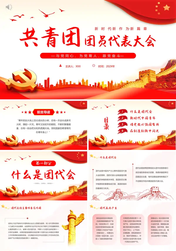 详细解读共青团团员代表大会PPT