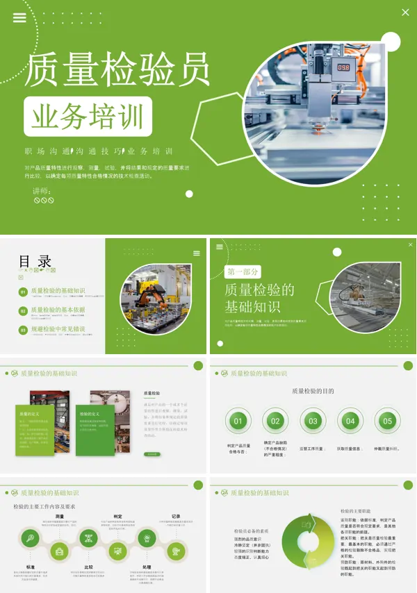 质量检验员业务培训PPT课件免费下载