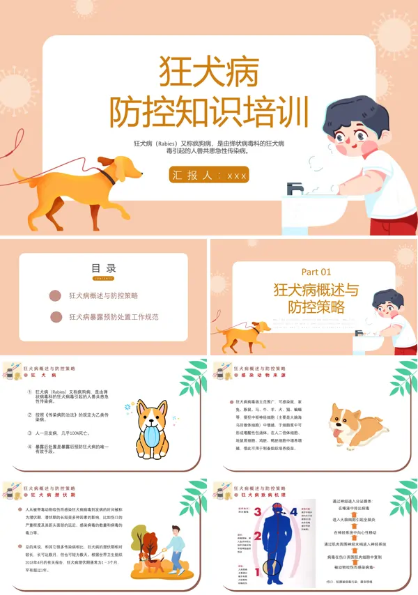 狂犬病防控知识培训PPT课件