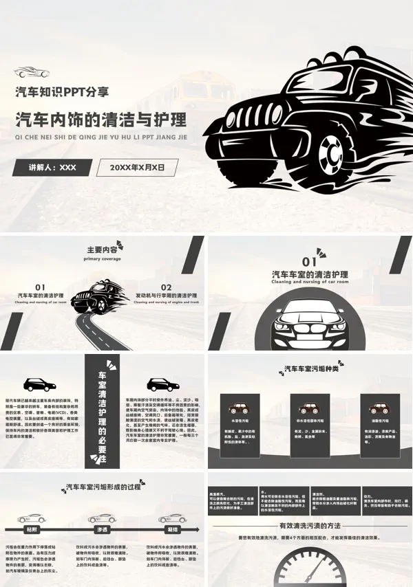 汽车内饰的清洁与护理PPT课件