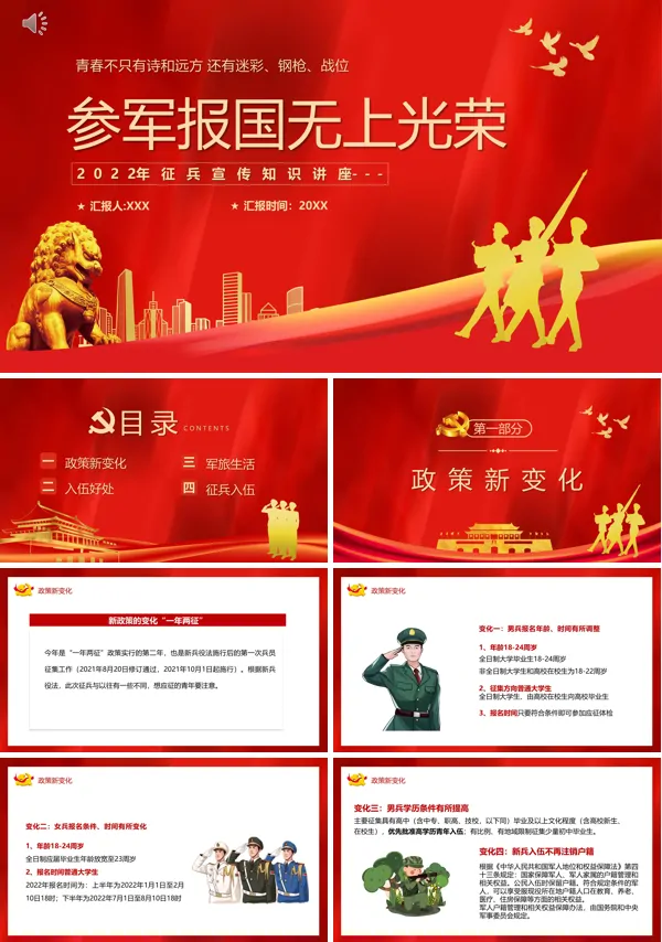 2022年征兵宣传资料ppt