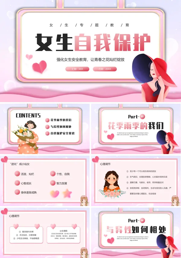 女性自我保护主题教育PPT