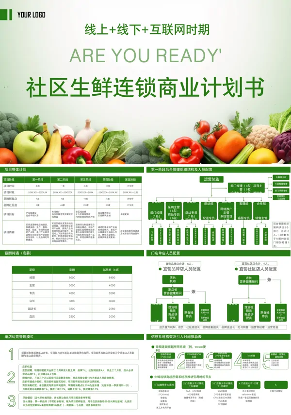 线上线下互联网时代社区生鲜连锁商业计划书PPT课件