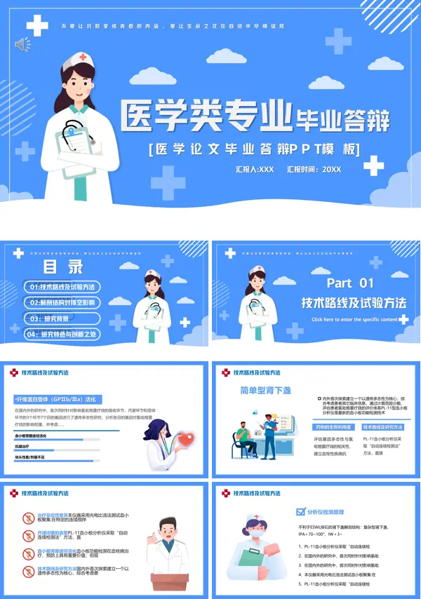 医学毕业论文ppt答辩模板