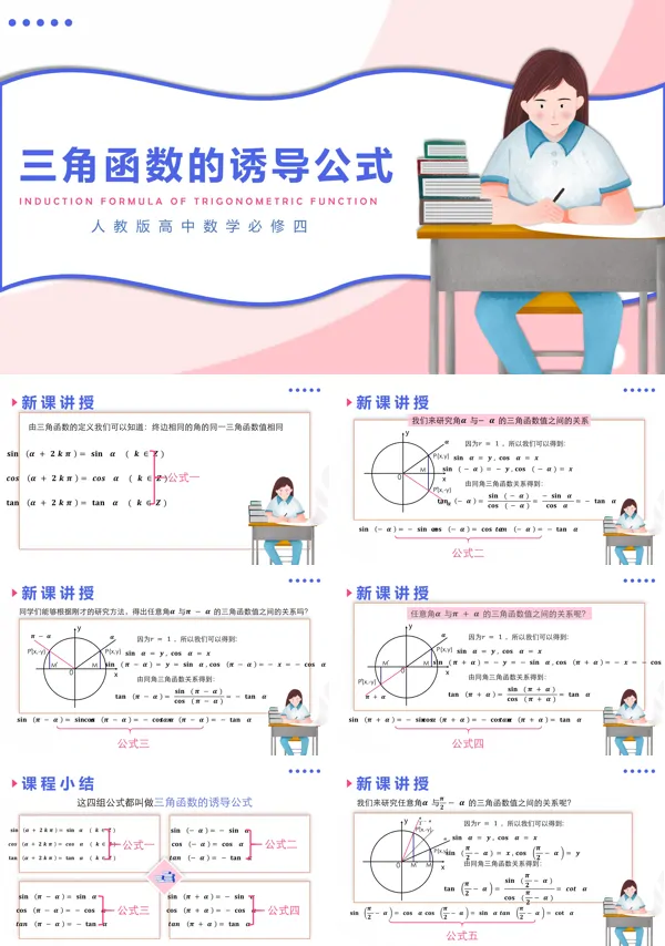 高中数学三角函数诱导公式PPT课件