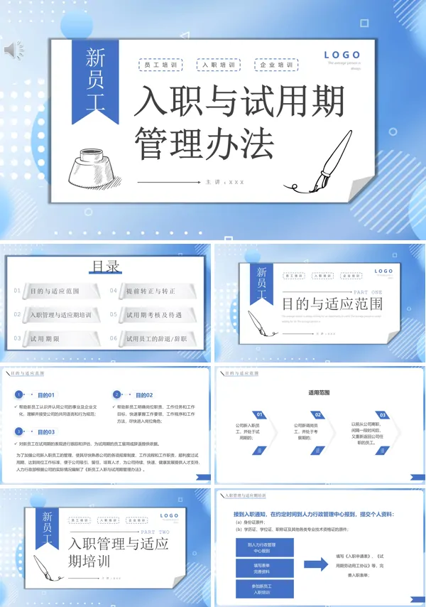 新员工入职与试用期管理方法培训PPT模板