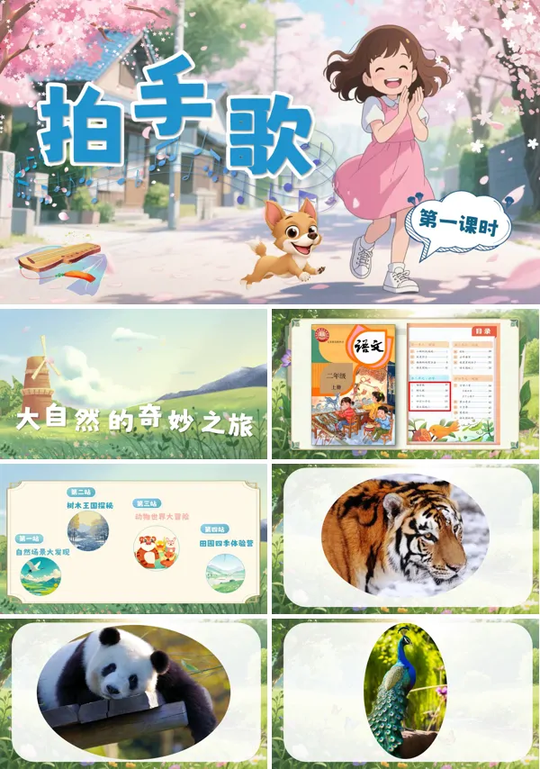 部编语文二年级上册拍手歌PPT课件含教案