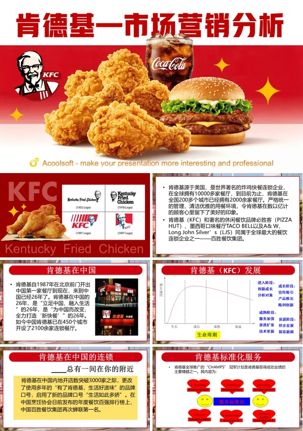 肯德基市场营销案例分析PPT课件模板含讲稿