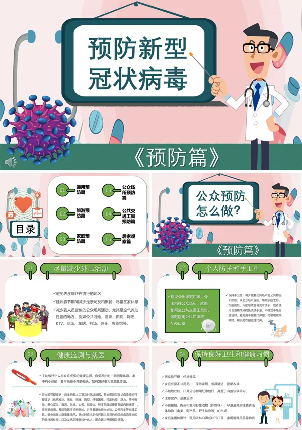 预防新型冠状病毒ppt