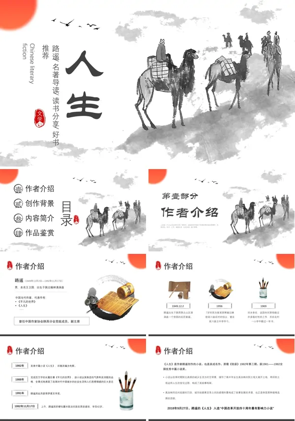 人生路遥名著导读读书分享PPT
