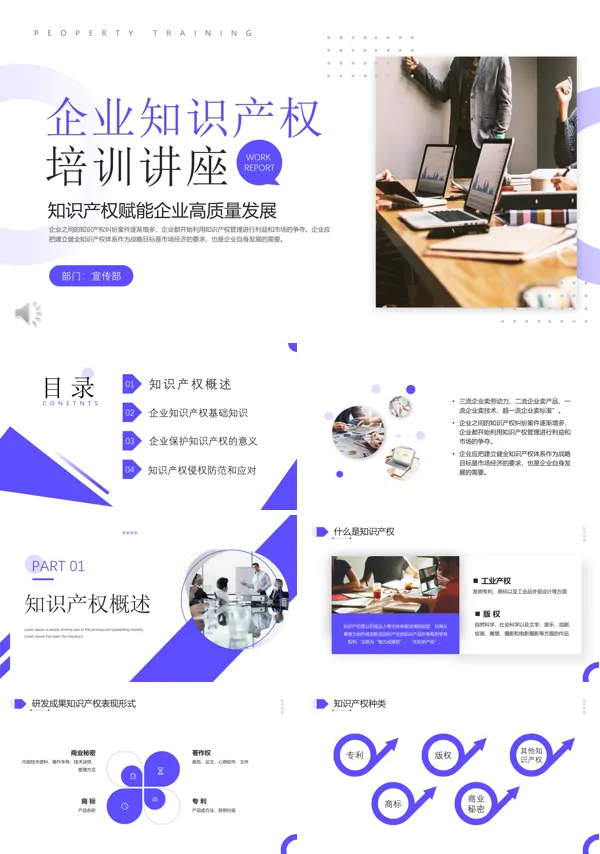 企业知识产权培训讲座PPT下载课件