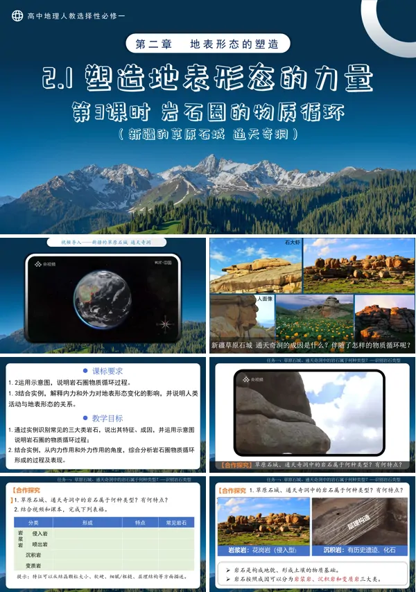 高中地理人教选择性必修一2.1塑造地表形态的力量第3课时PPT课件含教案