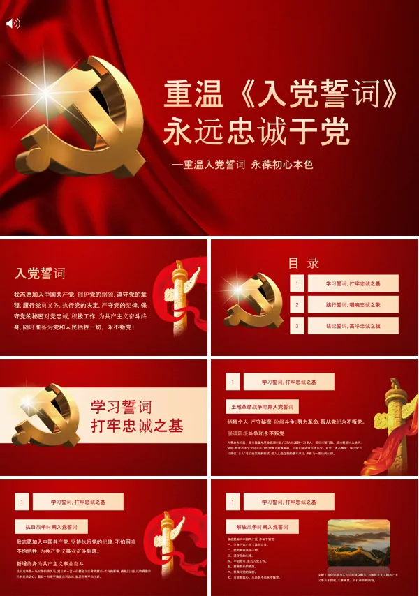 重温《入党誓词》永远忠诚于党