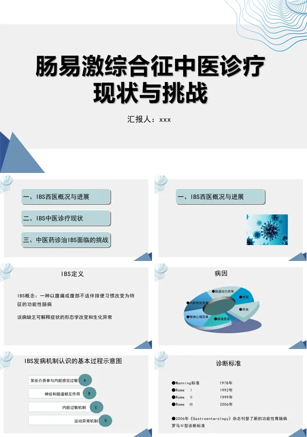 肠易激综合征中医诊疗肠易激综合征护理查房PPT