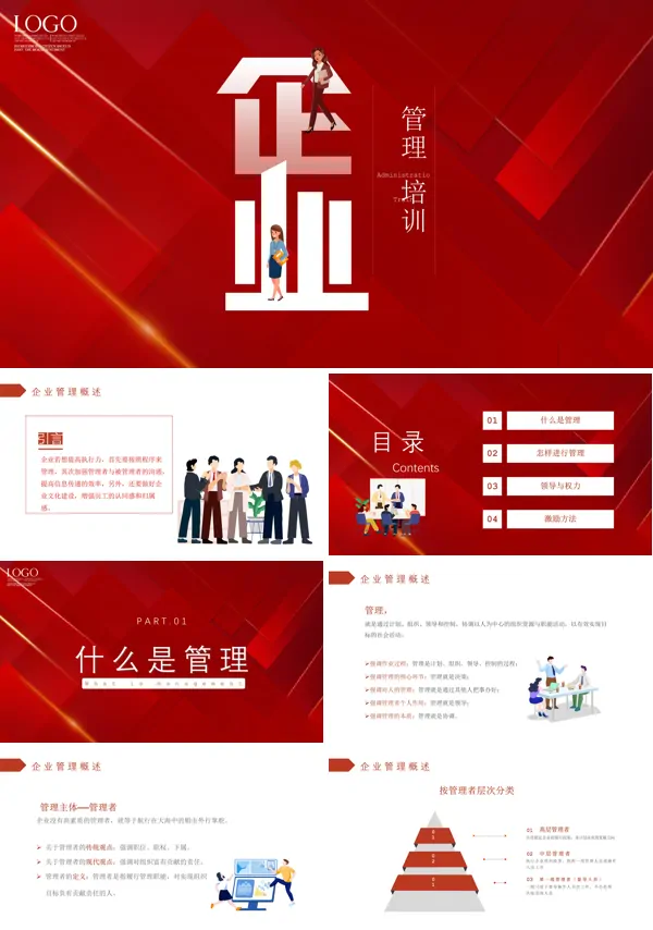 2023企业管理培训课件ppt模板的PPT