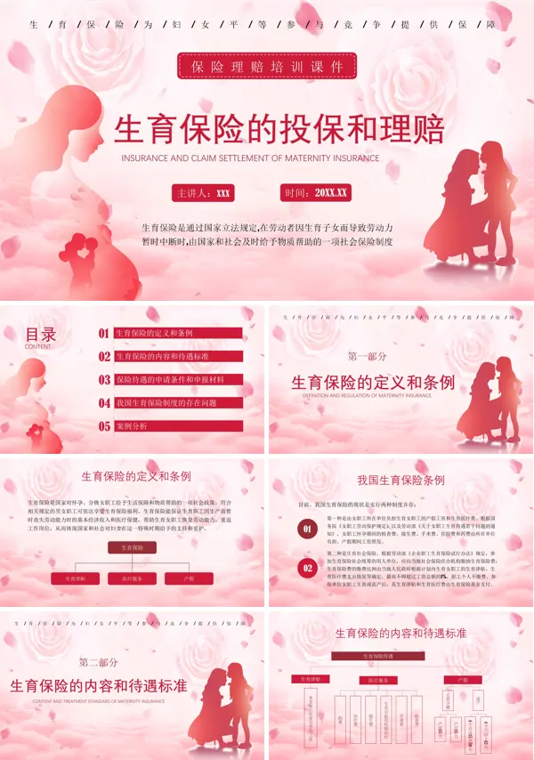 生育保险的投保和理赔培训课件PPT模板