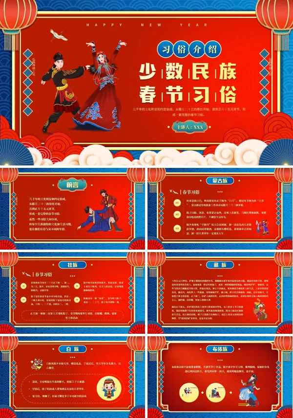 少数民族的过年风俗PPT