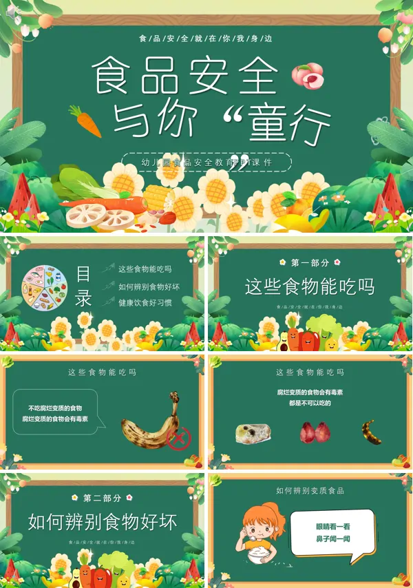 幼儿园食品安全教育PPT课件免费下载