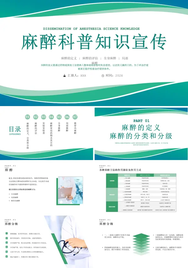 麻醉科普知识培训PPT课件