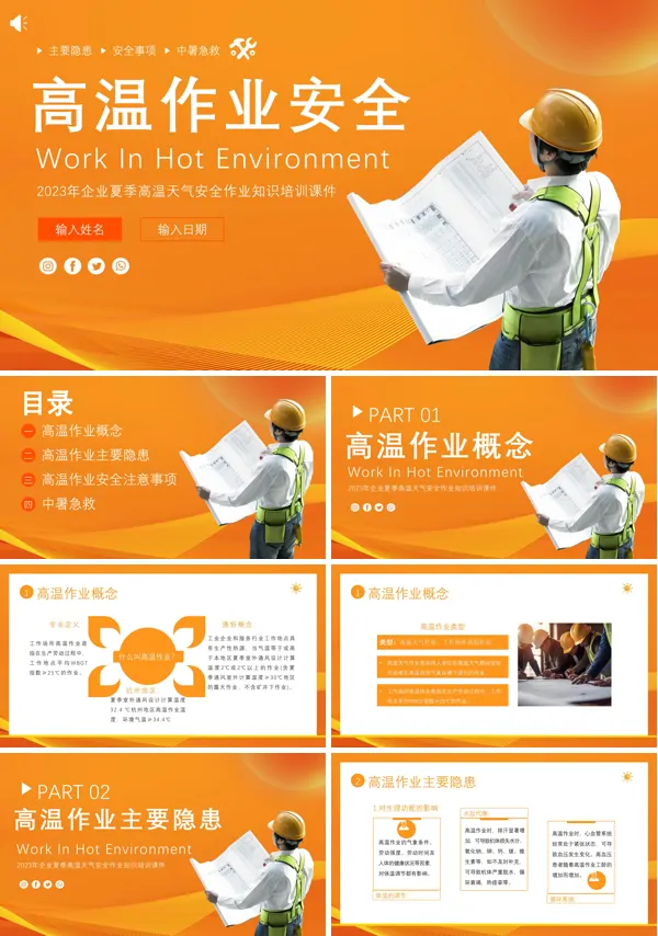 夏季高温作业安全生产培训ppt课件