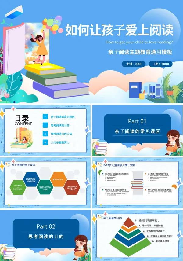 如何让孩子爱上阅读亲子阅读主题教育PPT课件