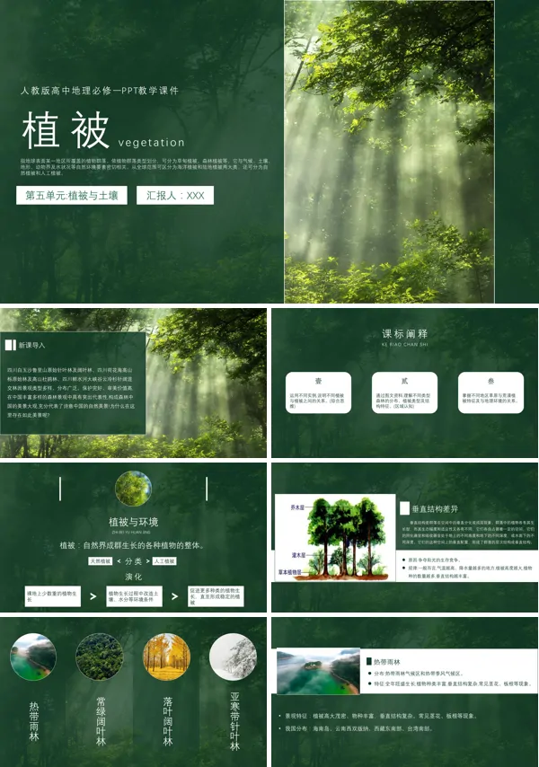 人教版高中地理必修1课件:5.1植被PPT课件