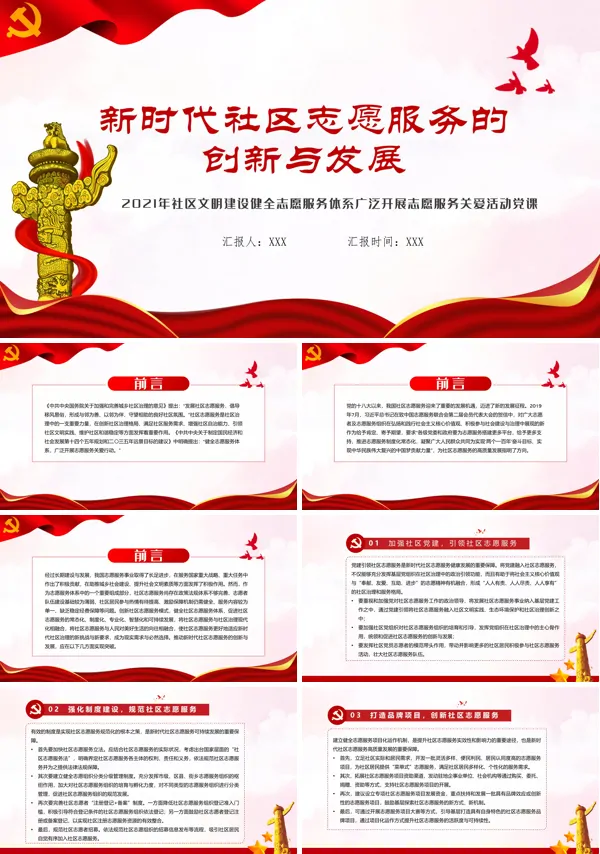 2021年新时代社区志愿服务的创新与发展PPT模板