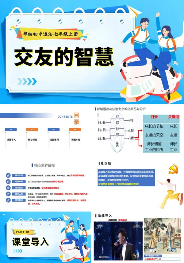 第二单元 2.6.2《交友的智慧》七年级上册人教道法ppt课件（教案）