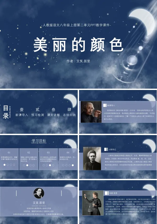 部编版语文八年级上册《美丽的颜色》教学PPT课件